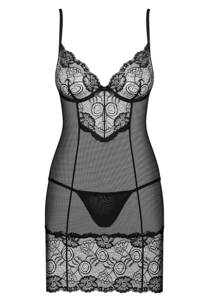 Sexy košilka Alluria Chemise - Černá