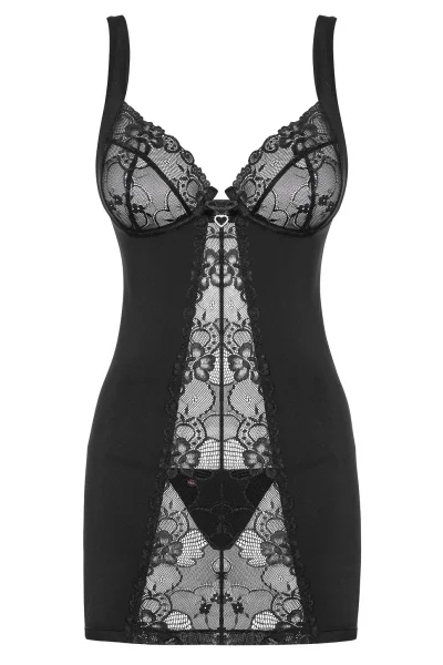 Sexy košilka Heartina Chemise - Černá