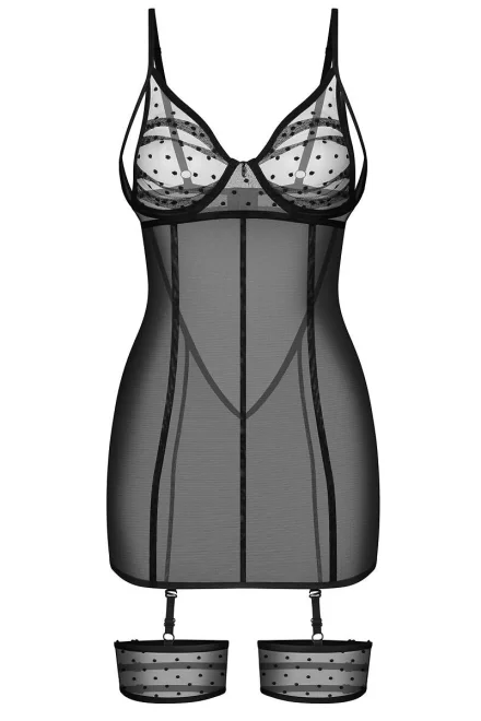 Sexy košilka Nuites Chemise - Černá