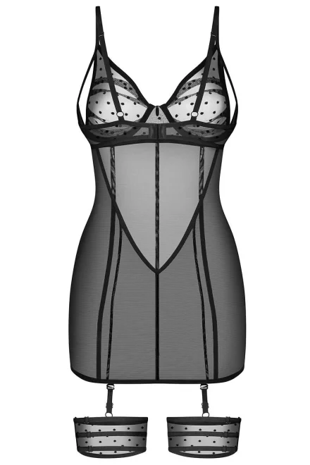 Sexy košilka Nuites Chemise - Černá