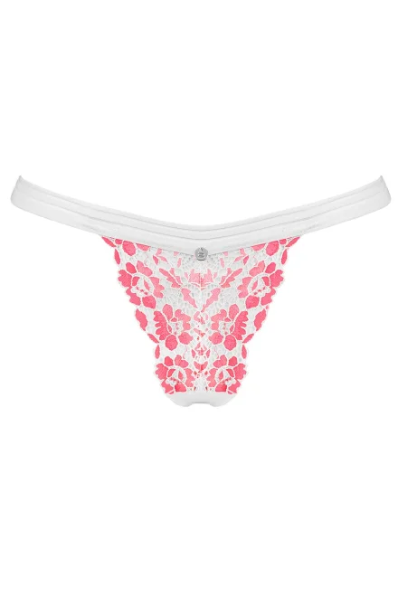 Sexy tanga Bloomys - Růžovo-bílá