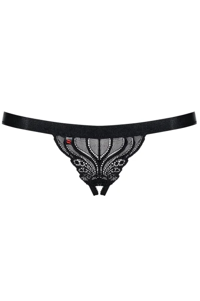 Sexy tanga 828 - otevřený klín - Černá
