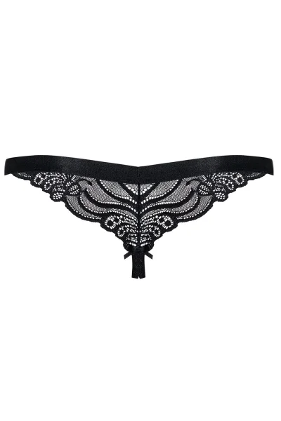 Sexy tanga 828 - otevřený klín - Černá