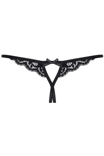 Sexy tanga 831 - otevřený klín - Černá