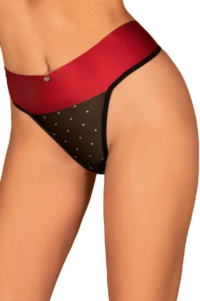 Sexy tanga Tienesy - Černo-červená