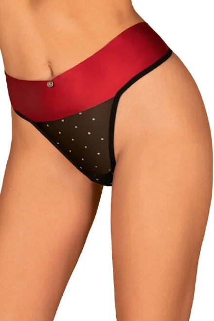 Sexy tanga Tienesy - Černo-červená