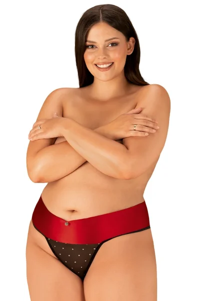 Sexy tanga Tienesy - Černo-červená