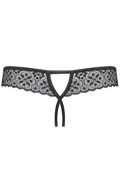 Sexy tanga Shibu - otevřený klín - Černá
