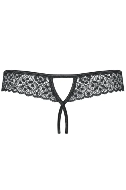 Sexy tanga Shibu - otevřený klín - Černá