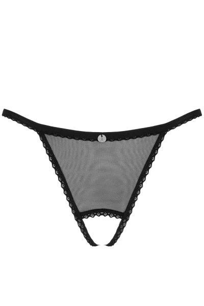 Sexy tanga Celia - otevřený klín - Černá