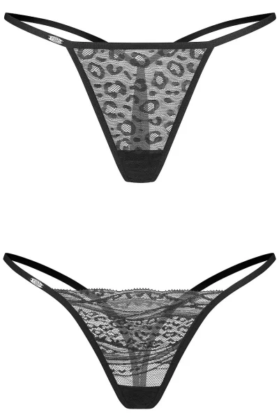 2 PACK sexy tanga Clara - Černá