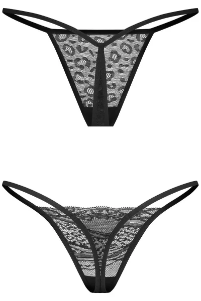 2 PACK sexy tanga Clara - Černá