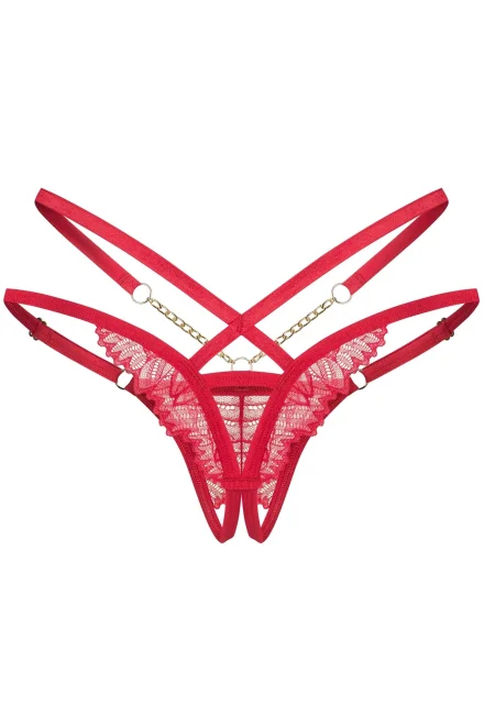Sexy tanga Matildea - otevřený klín - Červená