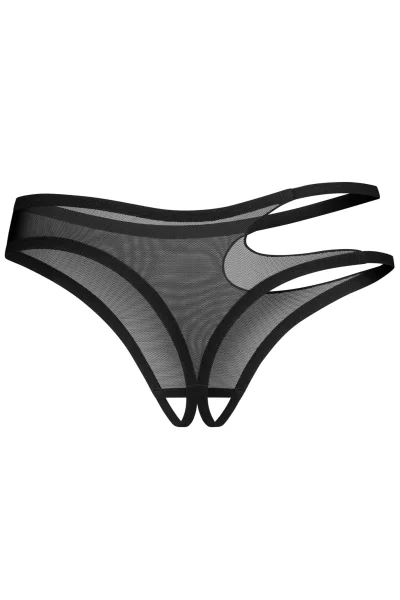 Sexy tanga Saturis - otevřený klín - Černá