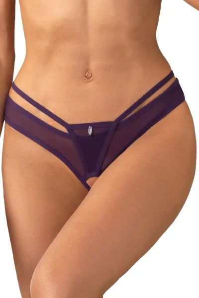 Sexy tanga Vibres - otevřený klín - Fialová