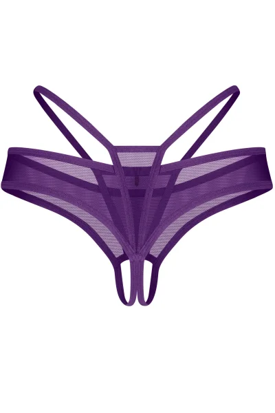 Sexy tanga Vibres - otevřený klín - Fialová