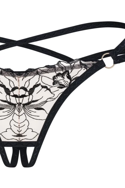 Sexy tanga - otevřený klín Vila Blanes - Černá