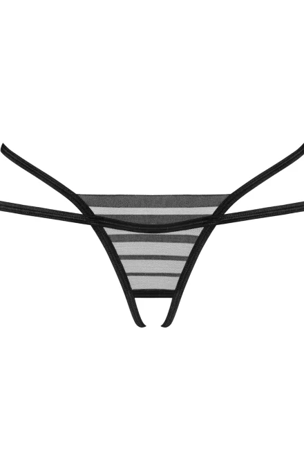 Sexy tanga Lune Bellis - otevřený klín - Černá