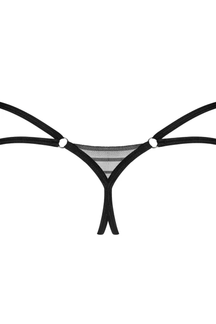 Sexy tanga Lune Bellis - otevřený klín - Černá