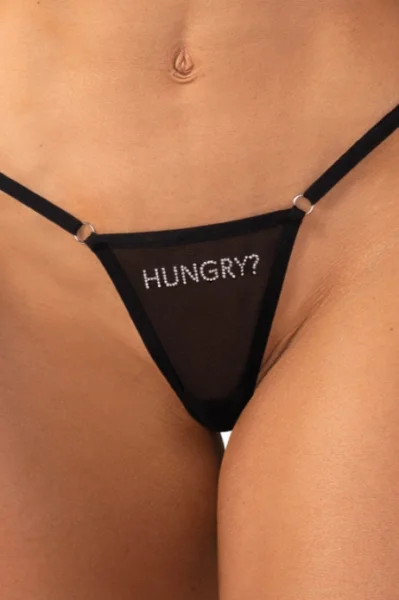 Sexy tanga Violami Hungry - Černá