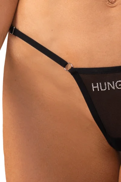 Sexy tanga Violami Hungry - Černá