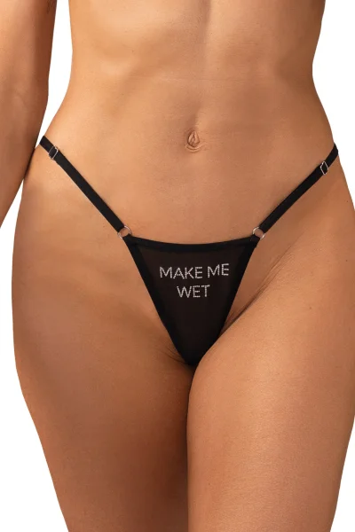 Sexy tanga Violami WET - Černá