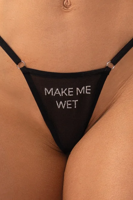 Sexy tanga Violami WET - Černá