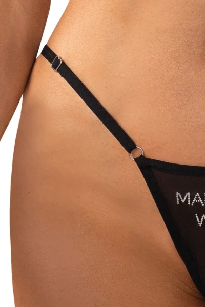 Sexy tanga Violami WET - Černá