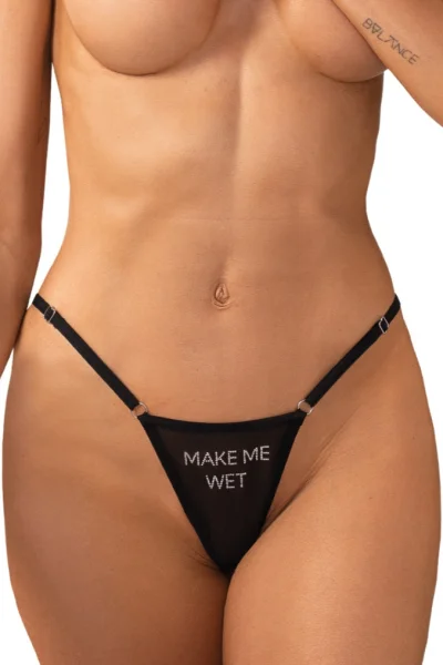 Sexy tanga Violami - 5 PACK - Černá