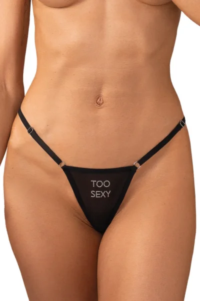 Sexy tanga Violami - 5 PACK - Černá