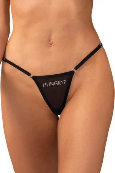 Sexy tanga Violami - 5 PACK - Černá