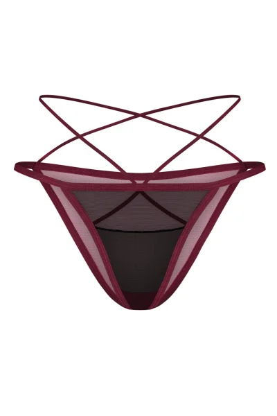 Sexy kalhotky Parisel mini - Černo-červená