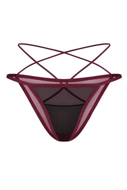 Sexy kalhotky Parisel mini - Černo-červená