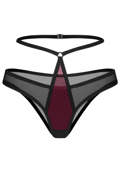 Sexy tanga Parisel - dvojité - Černo-červená