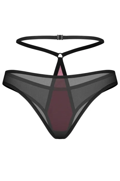 Sexy tanga Parisel - dvojité - Černo-červená