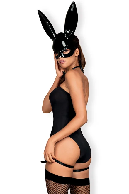 Sexy kostým zajíčka Bunny - pětidílný set - Černá