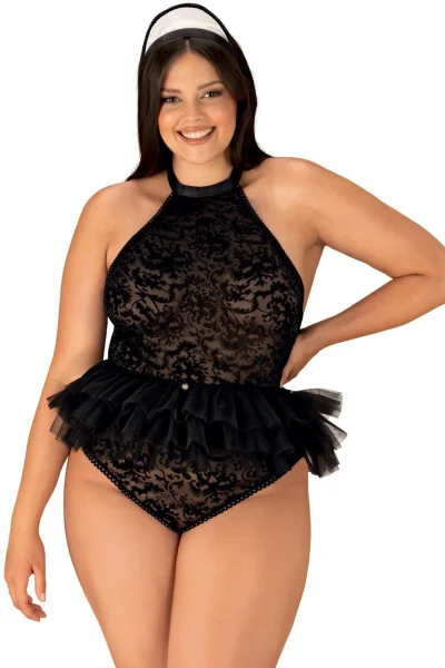 Sexy kostým Frilles - 3 dílný - Černá