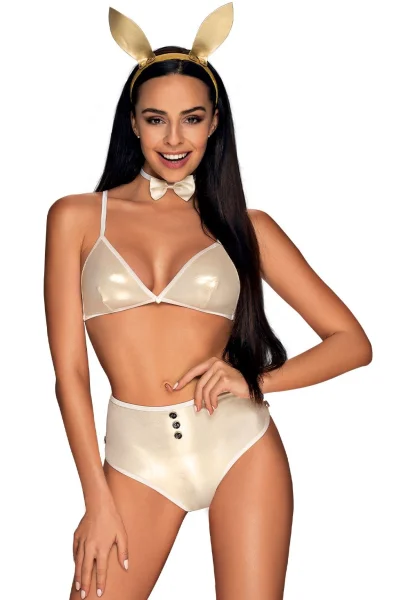 Sexy kostým Neo Goldes - 3 dílný - Zlatá