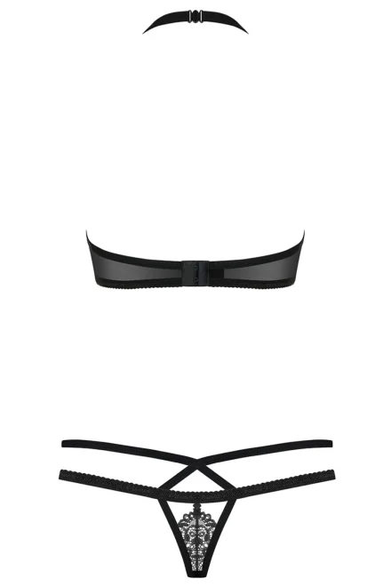 Sexy komplet 838-SET-1 Hypnotic Black - dvoudílný - Černá