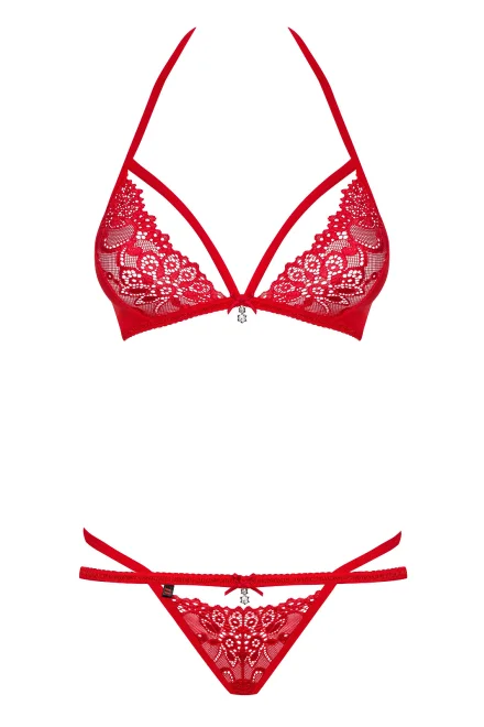 Sexy komplet 838-SET-3 Red Secret of Love - dvoudílný - Červená