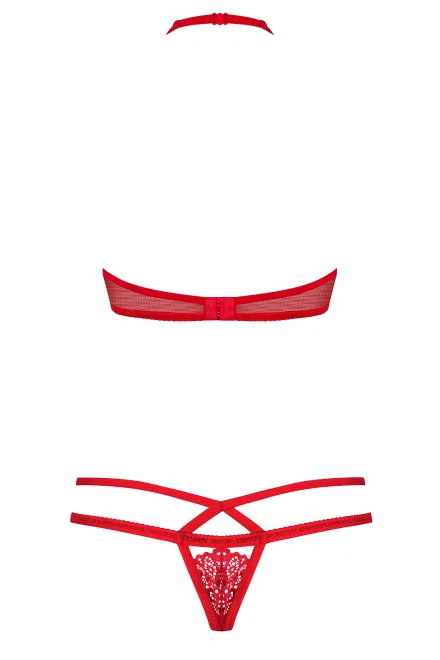 Sexy komplet 838-SET-3 Red Secret of Love - dvoudílný - Červená
