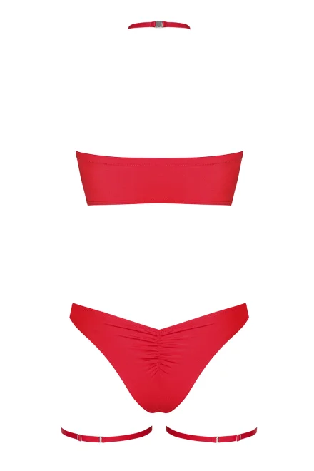 Sexy komplet Kissmas - 4 dílný - Červená
