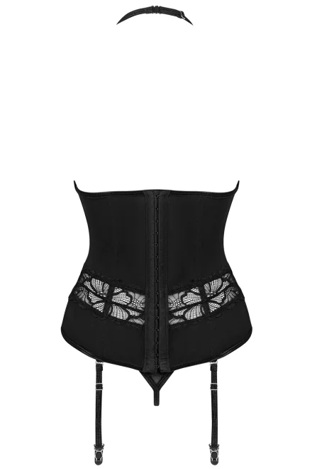 Sexy korzet a tanga Serafia - Černá