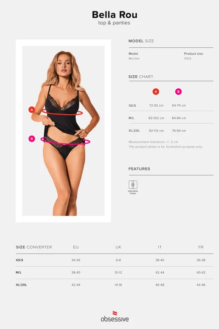 Sexy komplet Bella Rou - Černá