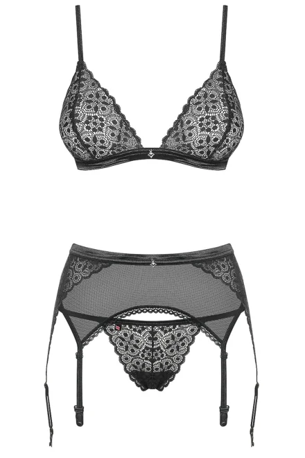 Sexy komplet Shibu - 3 dílný - Černá