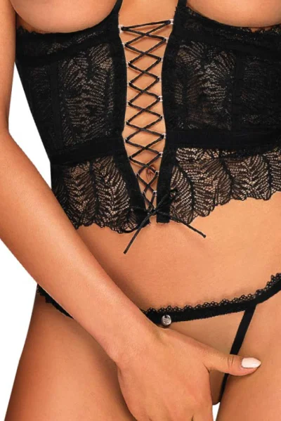 Sexy korzet Romanesa - Černá
