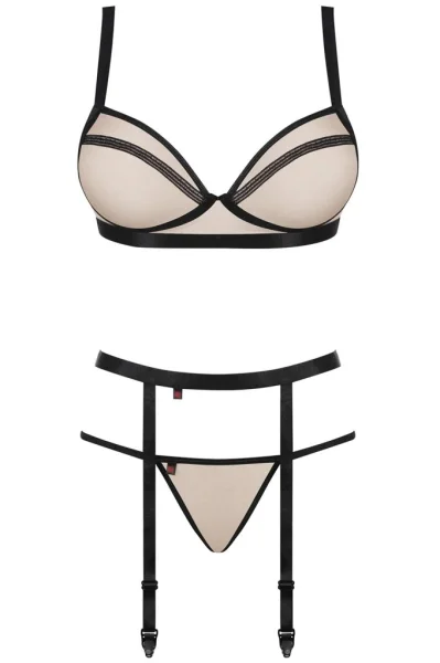 Sexy komplet Nudelia - 3 dílný - Tělová