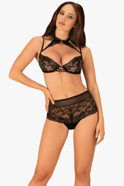 Sexy komplet Elizenes - 2 dílný - Černá