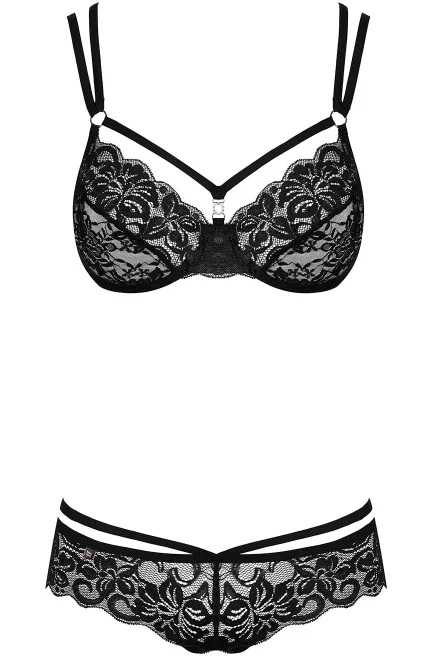 Sexy komplet 860-SET - 2 dílný - Černá