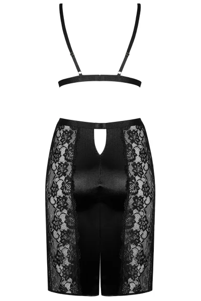 Sexy komplet Blanita - se sukní - Černá